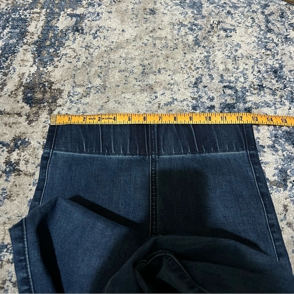 MuMu Blue Elastic Waistband Bootcut Distressed Jeans Size XS - Picture 10 of 13